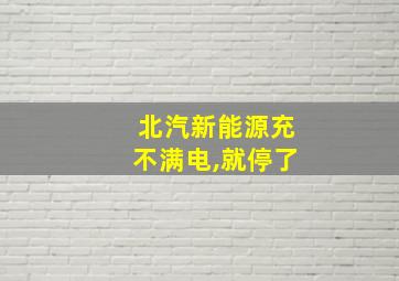 北汽新能源充不满电,就停了