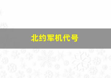 北约军机代号