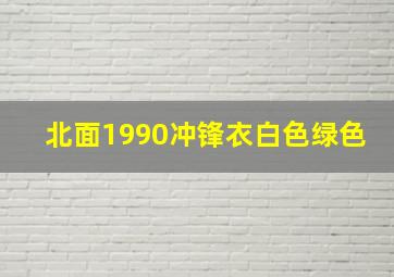 北面1990冲锋衣白色绿色