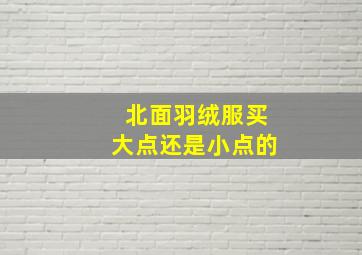 北面羽绒服买大点还是小点的