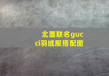 北面联名gucci羽绒服搭配图