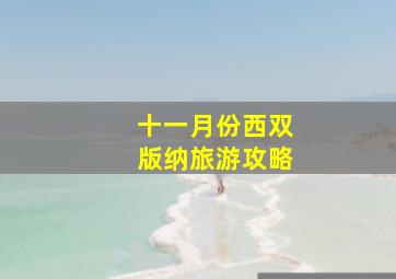 十一月份西双版纳旅游攻略