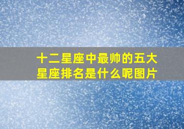 十二星座中最帅的五大星座排名是什么呢图片