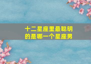 十二星座里最聪明的是哪一个星座男