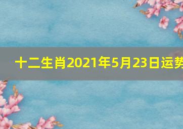 十二生肖2021年5月23日运势