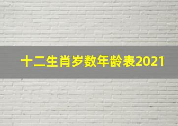 十二生肖岁数年龄表2021