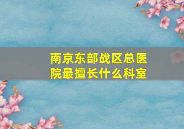 南京东部战区总医院最擅长什么科室