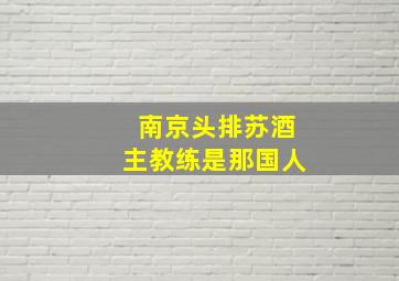 南京头排苏酒主教练是那国人