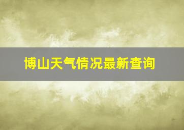 博山天气情况最新查询