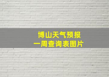 博山天气预报一周查询表图片