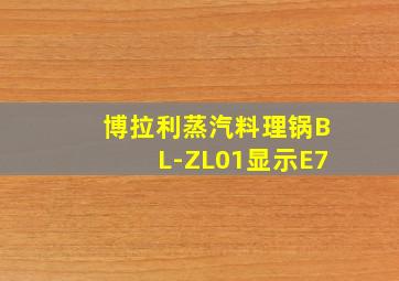 博拉利蒸汽料理锅BL-ZL01显示E7