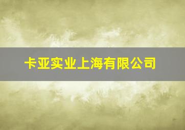 卡亚实业上海有限公司