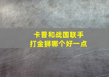 卡普和战国联手打金狮哪个好一点