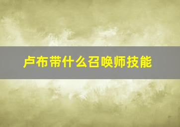 卢布带什么召唤师技能