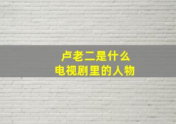 卢老二是什么电视剧里的人物