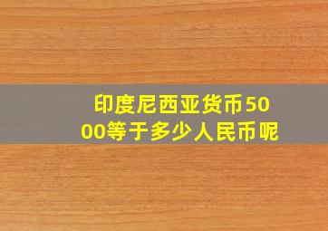 印度尼西亚货币5000等于多少人民币呢