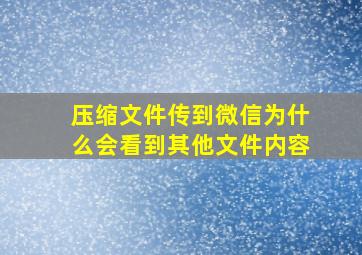 压缩文件传到微信为什么会看到其他文件内容