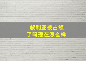 叙利亚被占领了吗现在怎么样