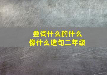 叠词什么的什么像什么造句二年级