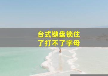 台式键盘锁住了打不了字母