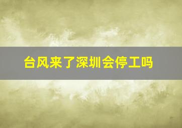 台风来了深圳会停工吗