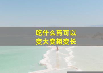 吃什么药可以变大变粗变长