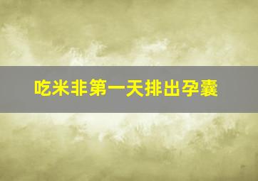 吃米非第一天排出孕囊