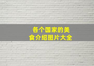 各个国家的美食介绍图片大全