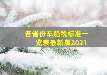 各省份车船税标准一览表最新版2021