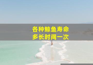 各种鲸鱼寿命多长时间一次