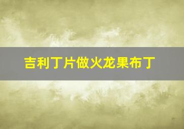 吉利丁片做火龙果布丁