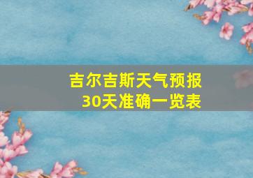 吉尔吉斯天气预报30天准确一览表