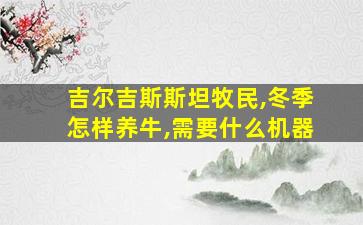 吉尔吉斯斯坦牧民,冬季怎样养牛,需要什么机器