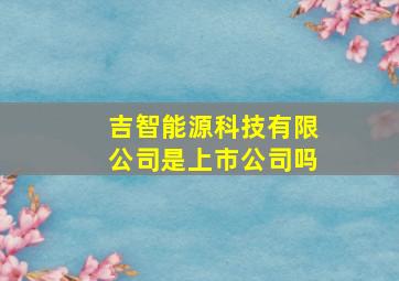 吉智能源科技有限公司是上市公司吗