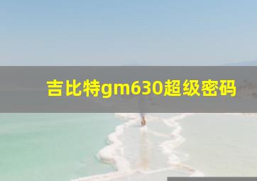 吉比特gm630超级密码