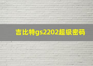 吉比特gs2202超级密码