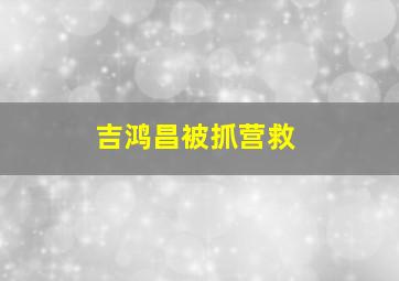 吉鸿昌被抓营救