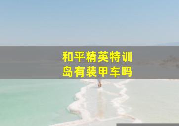 和平精英特训岛有装甲车吗