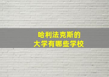 哈利法克斯的大学有哪些学校