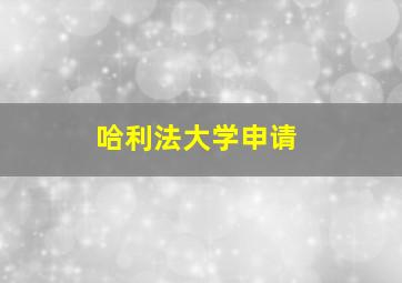 哈利法大学申请