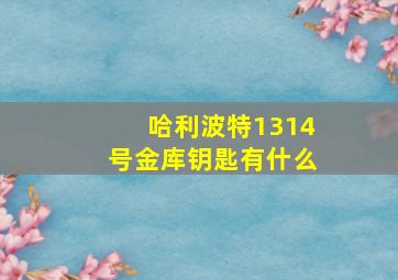 哈利波特1314号金库钥匙有什么