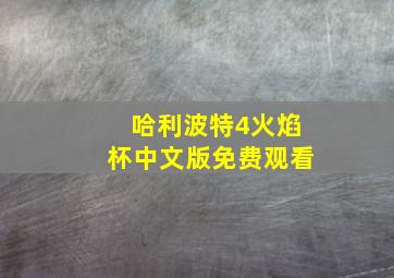 哈利波特4火焰杯中文版免费观看