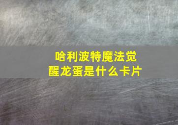 哈利波特魔法觉醒龙蛋是什么卡片