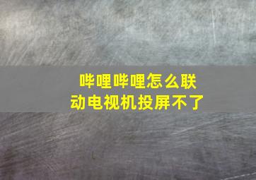 哔哩哔哩怎么联动电视机投屏不了