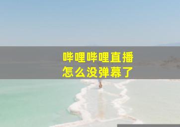 哔哩哔哩直播怎么没弹幕了