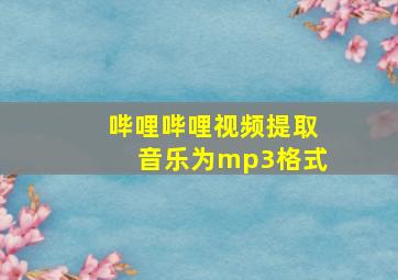 哔哩哔哩视频提取音乐为mp3格式