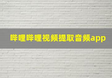 哔哩哔哩视频提取音频app