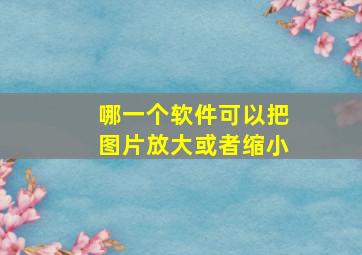 哪一个软件可以把图片放大或者缩小