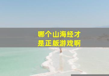 哪个山海经才是正版游戏啊