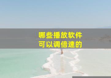 哪些播放软件可以调倍速的